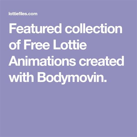 Featured Collection Of Free Lottie Animations Created With Bodymovin
