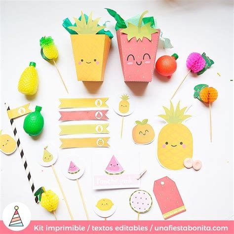 Printable Pack For Parties Tutti Frutti Pack Decoration To Print
