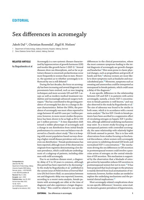 pdf sex differences in acromegaly