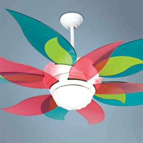 Det bästa exemplet är bloom ceiling fan det ser ut som en jätteblomma som blommar och kommer ut ur taket. 52" Craftmade Bloom Clear Colors Ceiling Fan with Light ...