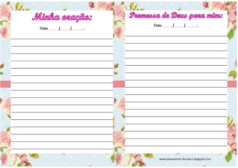 Caderno De Oração Para Imprimir Pdf