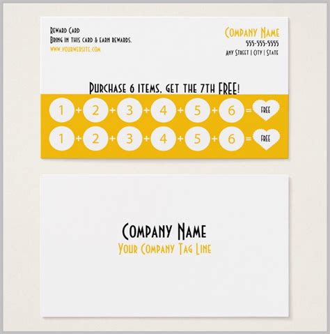 loyalty punch card template free