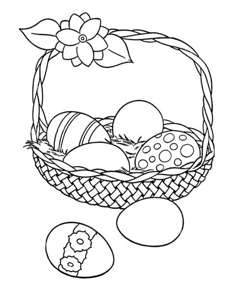 Easter Egg Basket Coloring Pages At