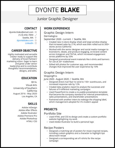17 Graphic Designer Resume Examples That Work In 2023