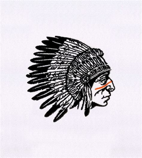 Native American Chief Man Embroidery Design American Indian Embroidery