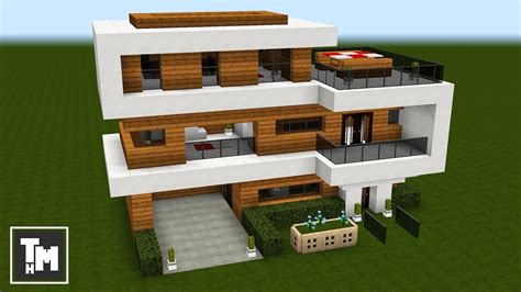 Minecraft How To Build A Modern House Mansion Tutorial Easy