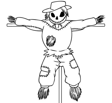 Free Printable Scarecrow Coloring Pages For Kids Scarecrow Coloring
