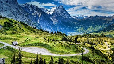 View Of The Eiger From The Grosse Scheidegg Mountain Pass Switzerland