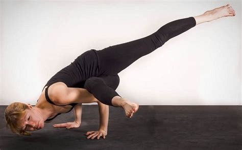 A Version Of Side Crow Also Called Flying Side Crow Yoga Crow Pose