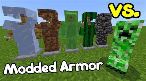 Modded Armor 2 In Minecraft Vs Creeper Bedrock Dirt Slime Cactus