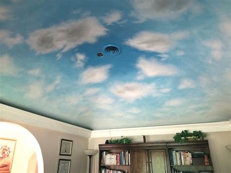 Sky Mural Clouds Dome Ceiling Mural Blue Sky Mural Blue Sky Mural