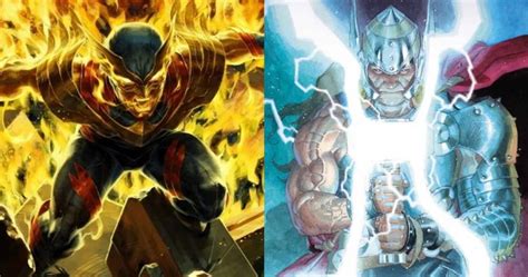 Phoenix Force Wolverine Fights King Thor In Comic Book Historys
