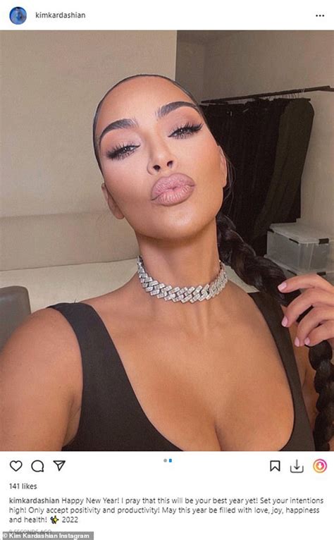 Kim Kardashian Shares Busty Selfie With Fans While Posing At Home