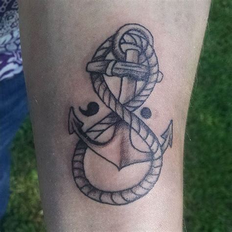 New Tattoo Anchor For Strength Infinity Symbol Forever And Semi Colon For My Story Is Not Over
