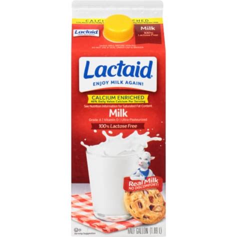Lactaid 100 Lactose Free Calcium Enriched Milk 12 Gal Kroger