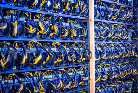 Bitcoin Cryptocurrency Mining Farm Stock Image Image Of Farming