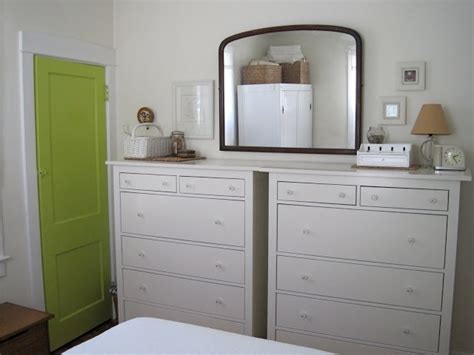 For bold style, consider a. Such a great idea! 2 dressers side by side, mirror in the ...