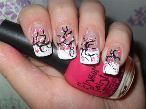 Cherry Blossom Nail Art By Danielle Nail Polish Fashion Nails Nail Art