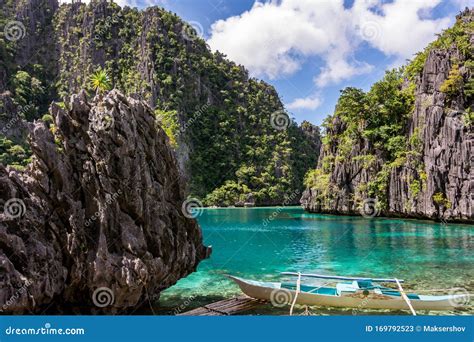 Blue Lagoon In Coron Island Palawan Philippines Close To Kayangan