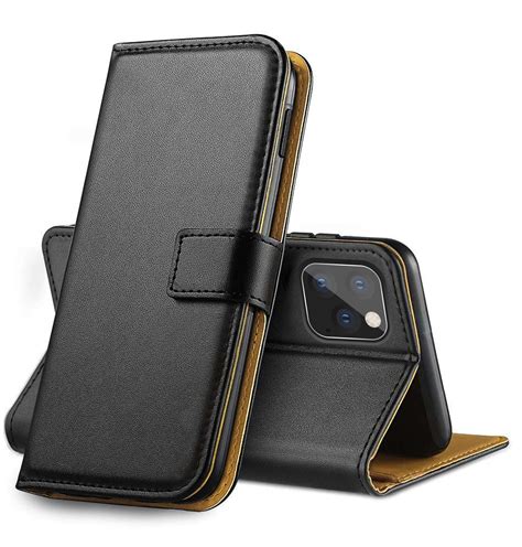 For Apple Iphone 11 Leather Case New Luxury Flip Card Real Wallet Phone