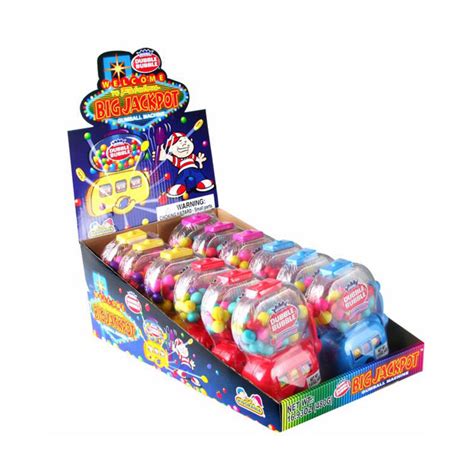 Kidsmania Dubble Bubble Big Jackpot Gumball Slot Machine 12ct Volt Candy