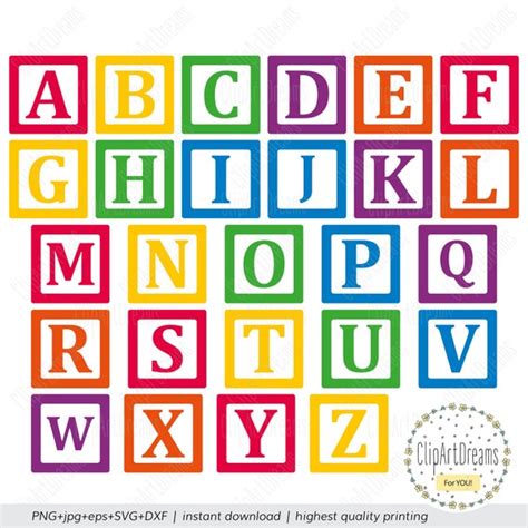 Building Block Font Svg Toy Blocks Letters Alphabet Abc Baby Etsy