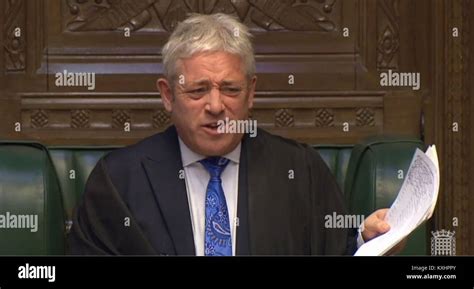 Commons Speaker John Bercow During Prime Minister S Questions In The