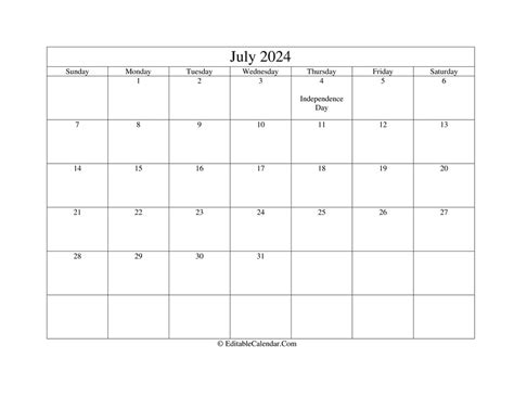 July Printable Calendar 2024 With Holidays Latest News