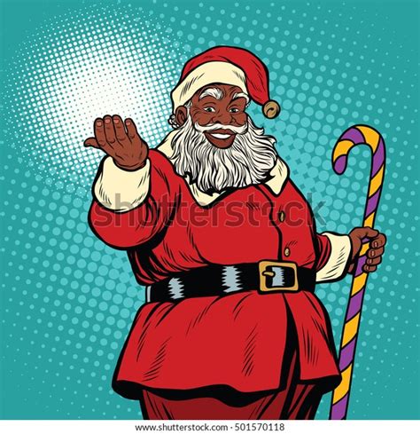 African American Black Santa Claus Pop Stock Vector Royalty Free