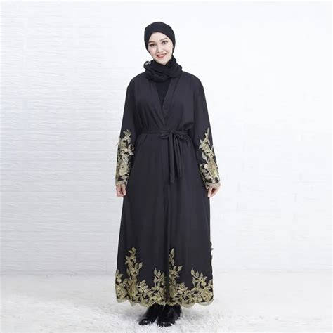 2019 abaya dubai kaftan women bodycon beading lace maxi hijab muslim cardigan robe turkish hijab