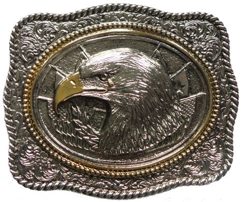 Buy Eagle Head Silver Gold Belt Buckle Western Belt Buckles Buckle
