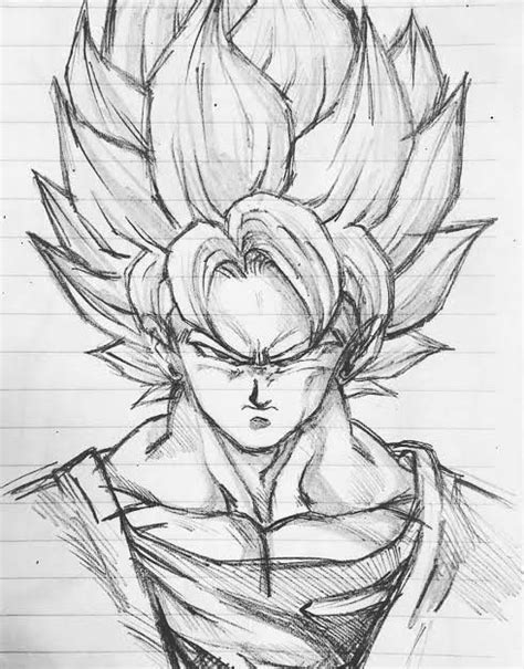 Goku Simple Sketch Drawings Anime Drawings For Beginners Sketches