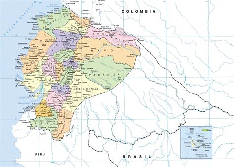 Mapa Político Del Ecuador Tamaño Completo