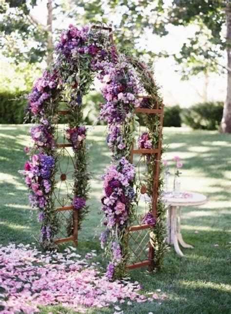 Purple Wedding Archway With Flowers 2062066 Weddbook