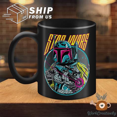 Star Wars Boba Fett Neon Blaster Mug Etsy