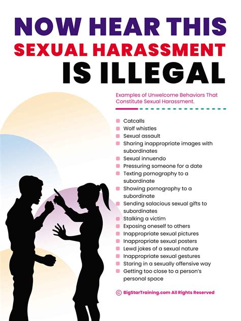Sexual Harassment Is A Violation Of Law Military Poster Big Star Training