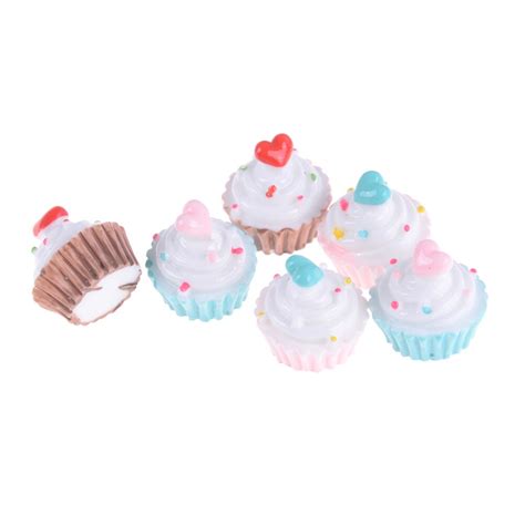 Hot Sale 2pcs Mini Play Food Heart Love Cake Donuts Candy Dolls