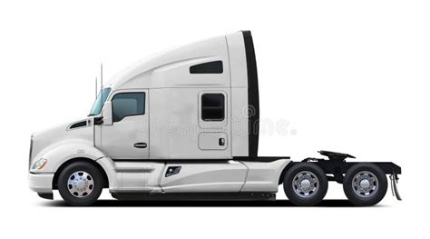 The Modern American Truck Kenworth T680 Is Completely White Stock