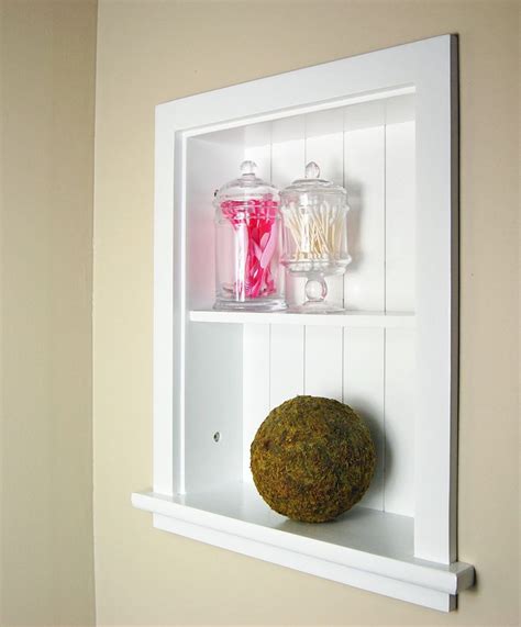 To keep things looking neat, store. 14x18 White Recessed Aiden Wall Niche (w/ beadboard back ...