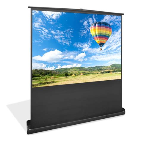 Pyle Prjsf1009 100 Inch Floor Standing Portable Easy Roll Up Pull Out Projection Screen Matte