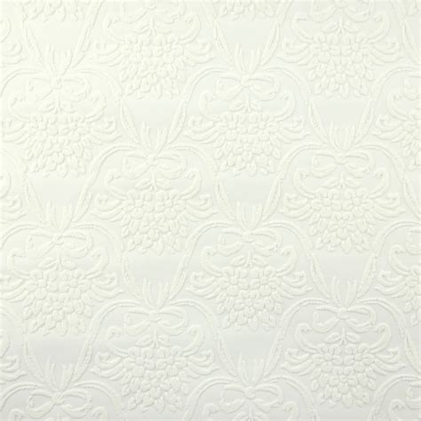 Wallpapers White Embossed Textured Vinyl Kensington Renovators