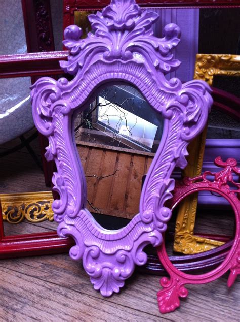 upcycled ornate mirror in pink lavender little bo peep funky home decor hollywood regency