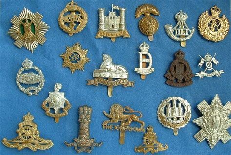 Beautiful Collection Of British Army Cap Badges On Army