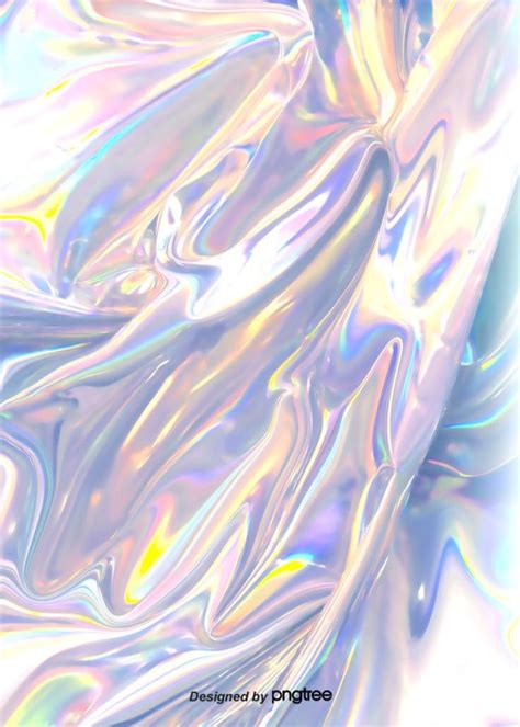 Holographic Iridescent Color Wrinkled Foil Background Holographic