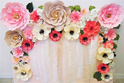 Mamas Gone Crafty Easy Paper Flower Backdrop