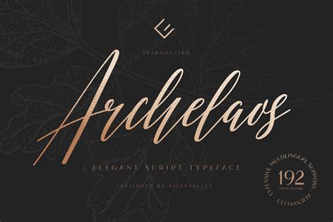 Archelaos Elegant Script Font By Alienvalley Thehungryjpeg