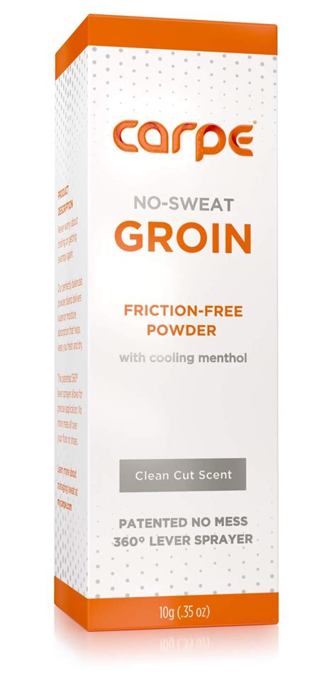 Carpe No Sweat Groin Powder For Men With Precision Applicator