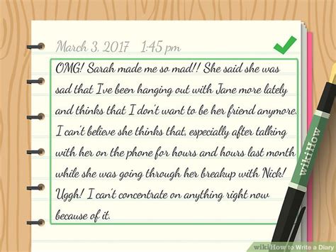 How To Write A Diary With Sample Entries Wikihow