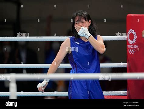 August 3 2021 Sena Irie From Japan After Winning Gold At Boxing At