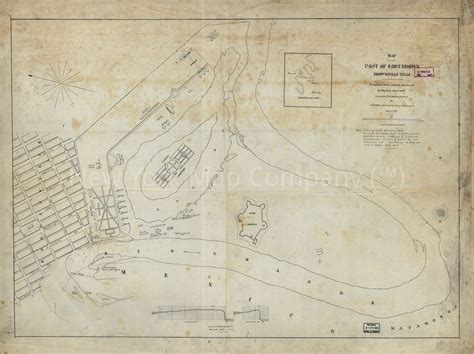 1877 Map Map Of The Post Of Fort Brown Brownsville Texas Fort Brown